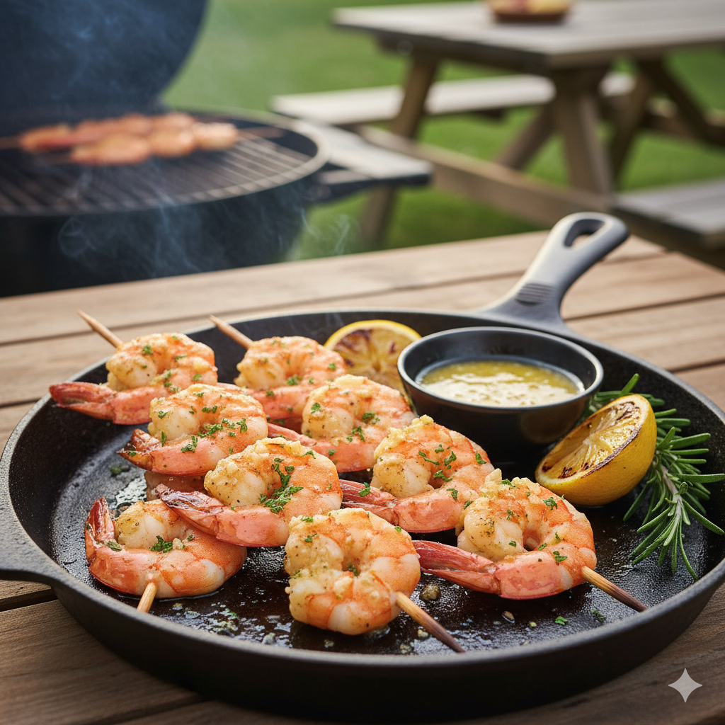 BBQ Prawns with Garlic Butter
